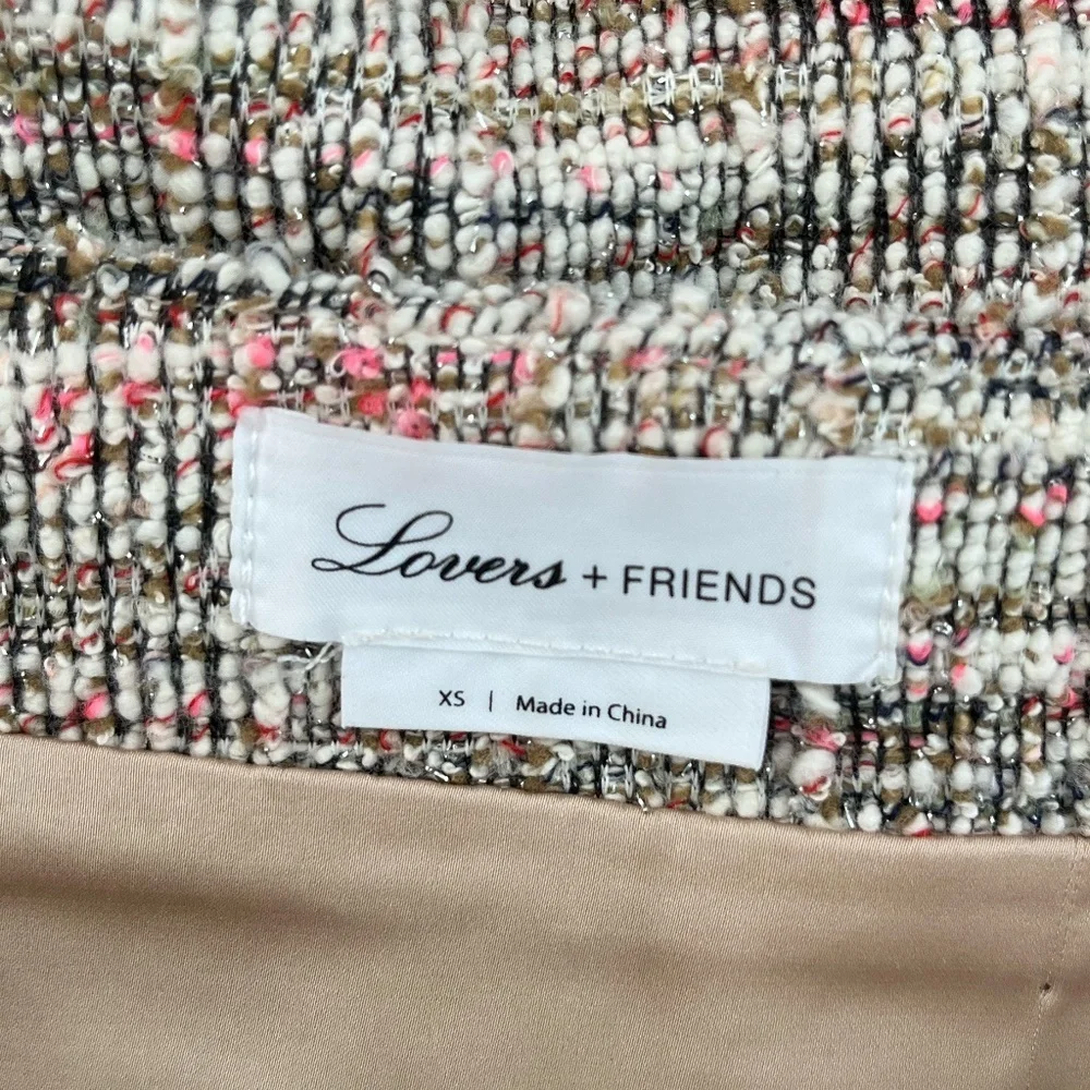 LOVERS + FRIENDS | Classic Old Money Catania Ruffle Tweed Mini Skirt | Size XS - Picture 7 of 9